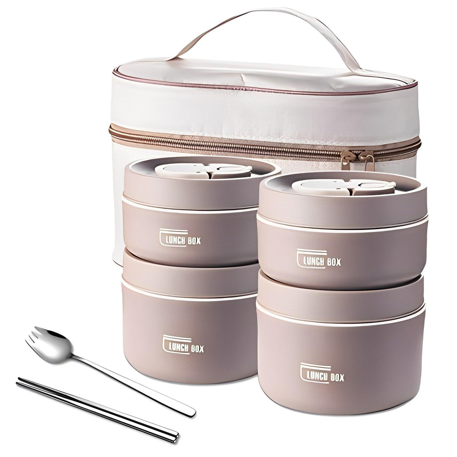 KIT DE RECIPIENTES TÉRMICOS LUNCHBOX + LUNCHERA Y UTENSILIOS GRATIS