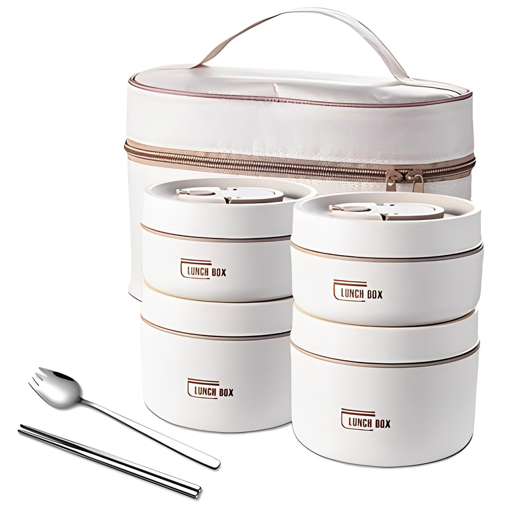 KIT DE RECIPIENTES TÉRMICOS LUNCHBOX + LUNCHERA Y UTENSILIOS GRATIS